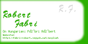 robert fabri business card